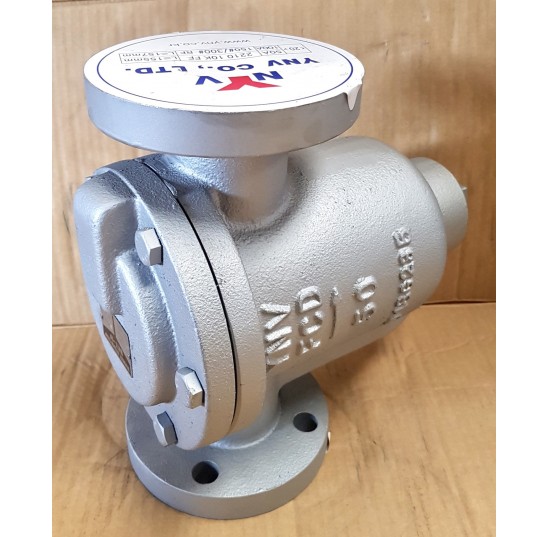 Bẫy hơi phao gang dẽo nối bích DN50