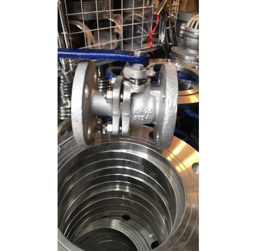 Van bi 2 thân Inox 304 nối bích DN25 Kizt